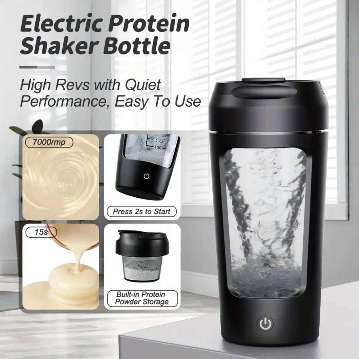 🥤  Elektrischer Protein Shaker – 500ml